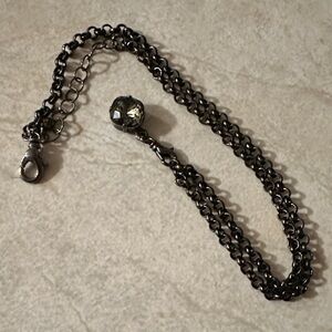 Charcoal crystal necklace